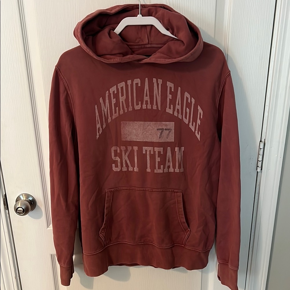 American Eagle Outfitters Red Sweatshirt Hoodie Casual